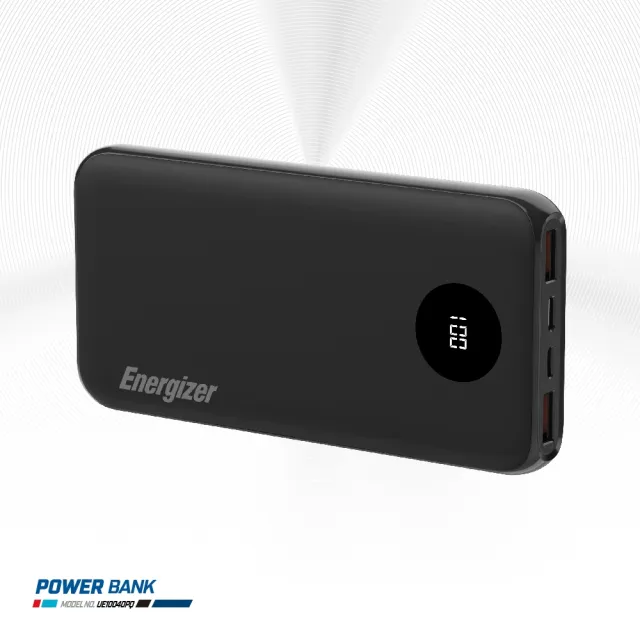 【Energizer 勁量】勁能充 迅閃 UE10040PQ 22.5W 快充行動電源 10000mAh(37Wh可上飛機 多重電路防護)
