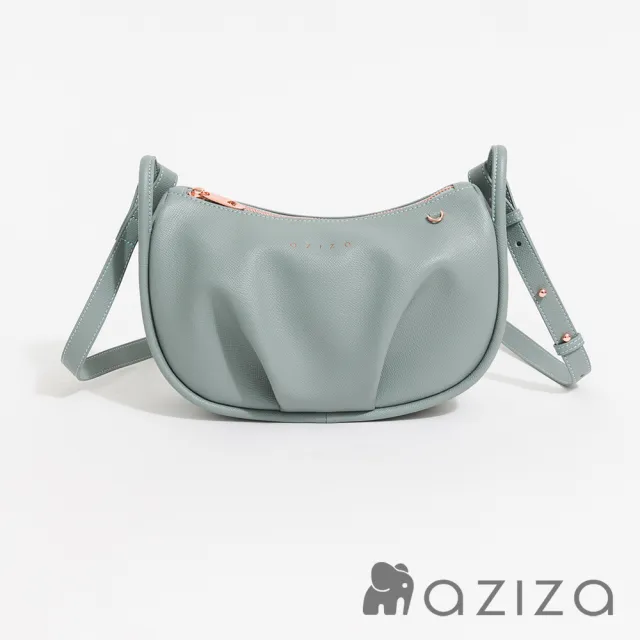 【aziza】LUCIA斜背彎月包(鬱蔥綠/絕版出清品)