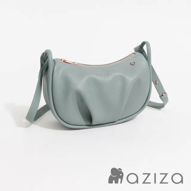 【aziza】LUCIA斜背彎月包(鬱蔥綠/絕版出清品)