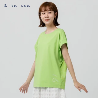 【a la sha】阿財製圖印花連袖上衣