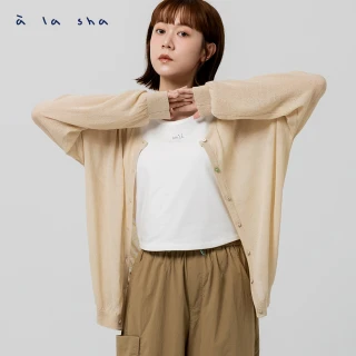【a la sha】蘋果鉤標涼感針織外套