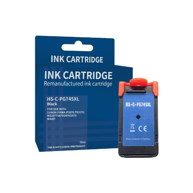 【Ninestar】Canon PG-745XL 黑色 高印量副廠墨水匣 適用 MX497 MG3070 MG3077 TS3170 TR4570 TR4670