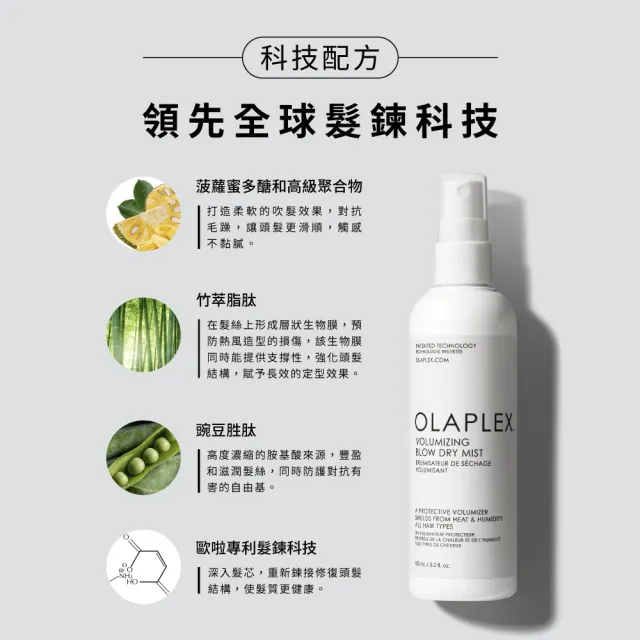 【OLAPLEX 歐啦】歐啦蓬鬆豐量噴霧150ml(乾爽持久/不毛躁/歐拉)