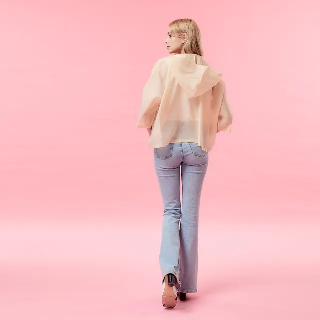 【ICHE 衣哲】Cop.Copine法式寬鬆連帽七分袖上衣外套