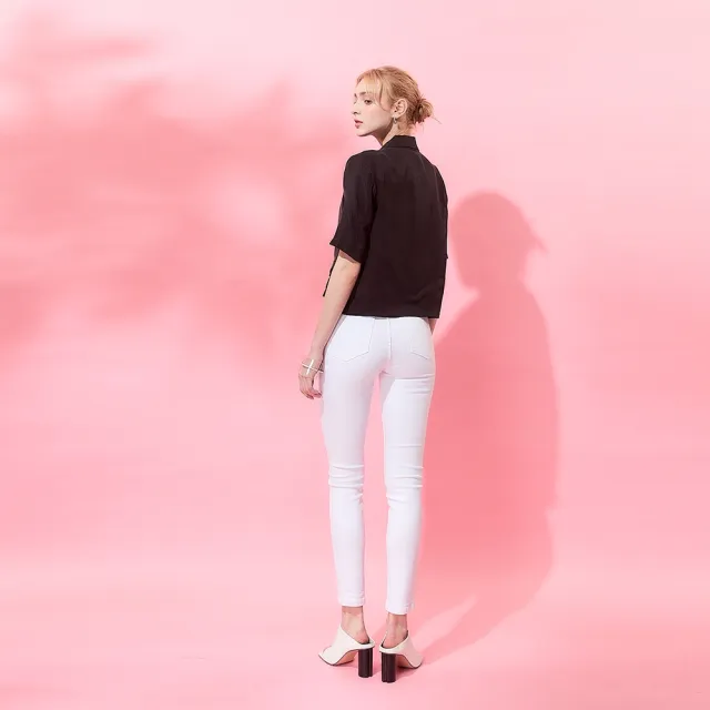 【ICHE 衣哲】Cop.Copine法式棉籽絨開襟短袖襯衫外套