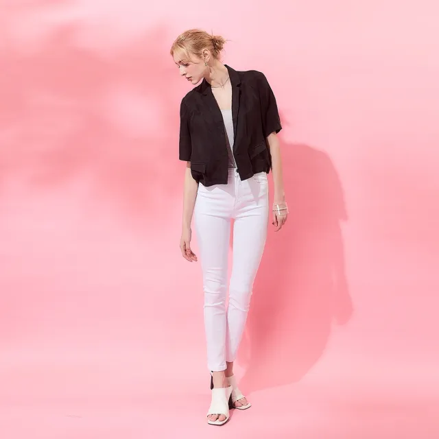 【ICHE 衣哲】Cop.Copine法式棉籽絨開襟短袖襯衫外套