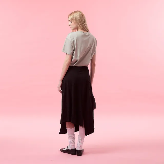 【ICHE 衣哲】Cop.Copine法式假兩件3D立體剪裁異素材拼接不規則造型洋裝