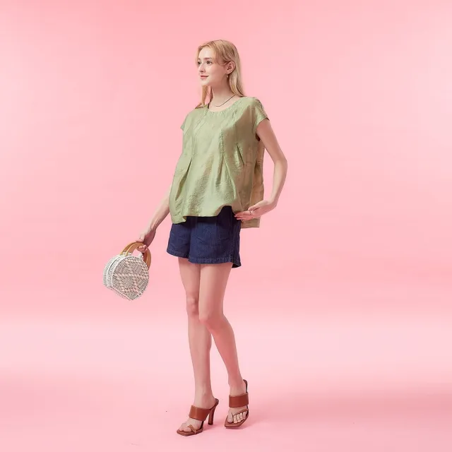 【ICHE 衣哲】Cop.Copine法式簡約3D立體繭型空氣感剪裁落肩造型上衣