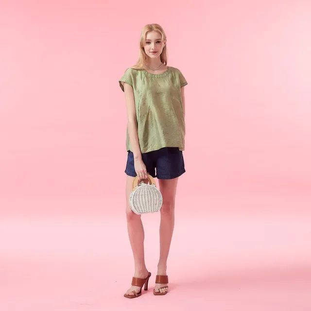 【ICHE 衣哲】Cop.Copine法式簡約3D立體繭型空氣感剪裁落肩造型上衣