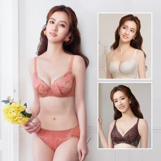 【Swear 思薇爾】2件組撩波芙蓉光影系列A-H罩蕾絲包覆女內衣(2款選/三色隨機)