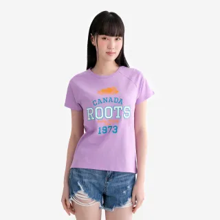 【Roots】Roots女裝- ROOTS 1973 HIGH-LOW 短袖上衣(紫色)
