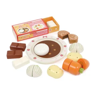 【Mother garden】木製玩具 咖喱燉菜套組(家家酒玩具)