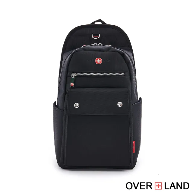 【OverLand】美式十字軍 - 素面掀蓋造型大容量胸背包/後背包(3180)