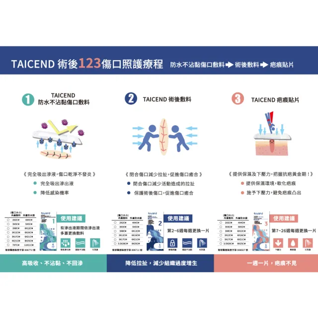 【TAICEND 泰陞】Stage2 術後敷料-3X8cm(5片/包)