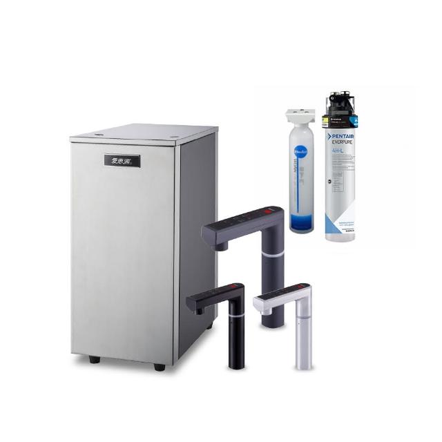 Everpure愛惠浦 HS288T Everpure愛惠浦 HS288T PLUS熱飲淨水機,結合PURVIVE Trio-4H2精密濾芯,提供高效濾水與熱飲功能。適用前置濾芯RES-800、RES-100H+UF-01及主濾芯4H2、BH2,容量5公升以上,規格熱飲機H41xW19xD29cm、淨水器H51xW42xD14cm。臺灣製造,公司貨,3年以上保固,BSMI許可字號R53680,龍頭顏色選擇時尚銀、閃耀黑、沉穩灰,確保飲水安全與便利。