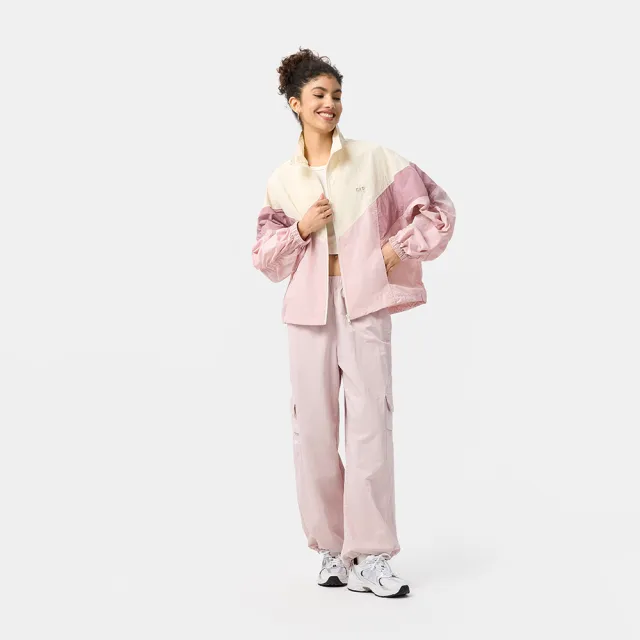 【GAP】女裝 Logo刺繡立領外套-粉色(727048)