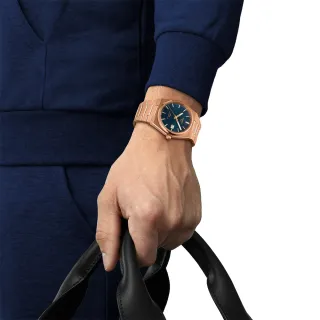 【TISSOT 天梭】官方授權  PRX POWERMATIC 80 玫瑰金色 機械錶(T1374073304100)
