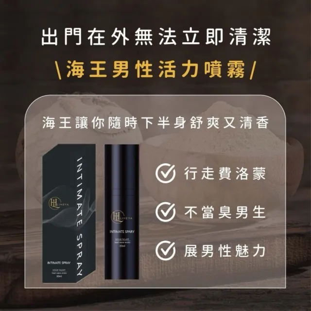 【LIHEYA 黎禾雅】海王熱浪情慾活力噴霧 三入組(男士私密噴霧 瑪卡 大麻籽 龍血樹)