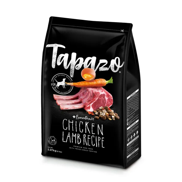 【TAPAZO 特百滋】凍乾三重奏-低敏無穀狗糧 15磅（6.8KG）(狗飼料 狗乾糧 低敏 無穀-新舊包裝隨機出貨)