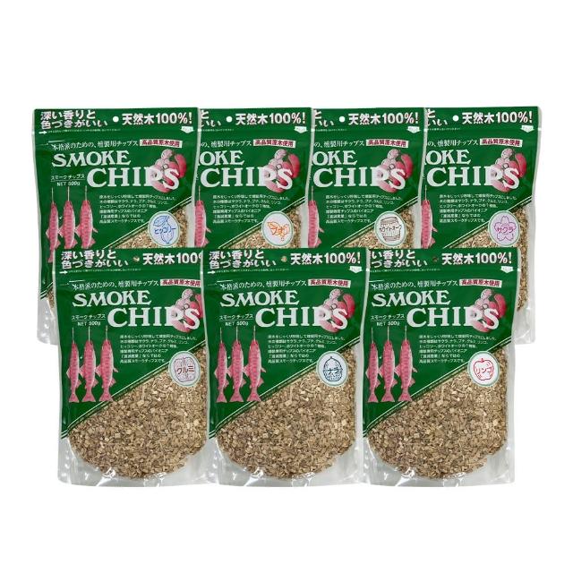 【日本進誠】煙燻木片500g  煙燻木屑 燻材(櫻桃/橡木/核桃/蘋果/胡桃/櫸木/白櫟木)