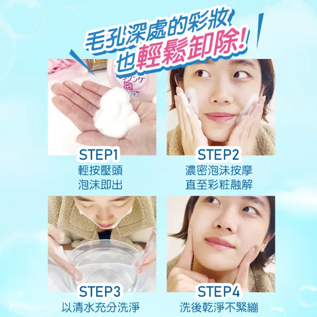 【KOSE SOFTYMO 絲芙蒂】泡沫瞬淨卸妝洗顏慕絲1+1(卸妝慕斯/洗卸合一/臉部清潔)