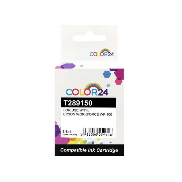 【COLOR24】for EPSON T289150/C13T289150 黑色相容墨水匣(適用 WorkForce WF-100)