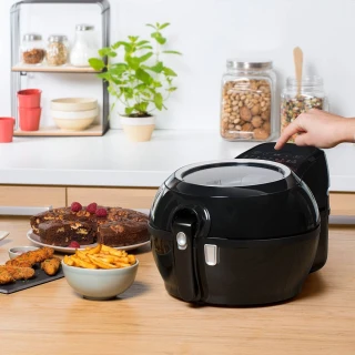 【Tefal 特福】ActiFry胖福透視氣炸鍋-動滋旋風黑-FZ760870(可翻炒/全機可拆洗)