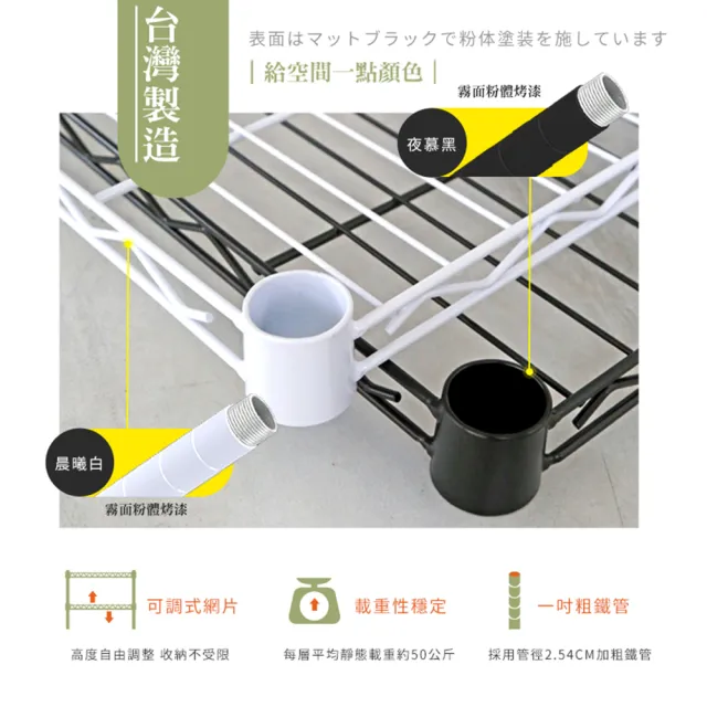 【居家cheaper】MIT耐重質感四層架附移動輪35X60X155CM﹝兩色可選﹞(每層平均載重50公斤)