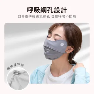 【VOLA 維菈】2入組 抗UV涼感透氣防曬口罩 自行車面罩 涼感面罩 機車面罩(夏日必備 冰絲涼感面料減少悶熱)