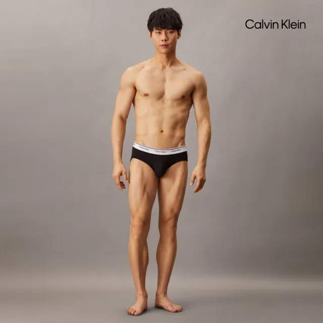 【CALVIN KLEIN】官方旗艦館 CK 棉質彈性低腰三角內褲 3 件組_黑色