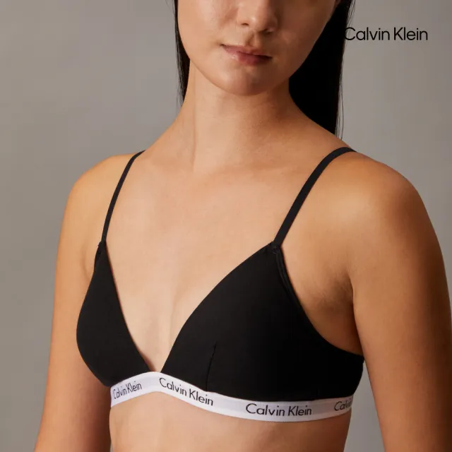 【CALVIN KLEIN】官方旗艦館 CK Carousel 薄墊三角胸圍_黑色