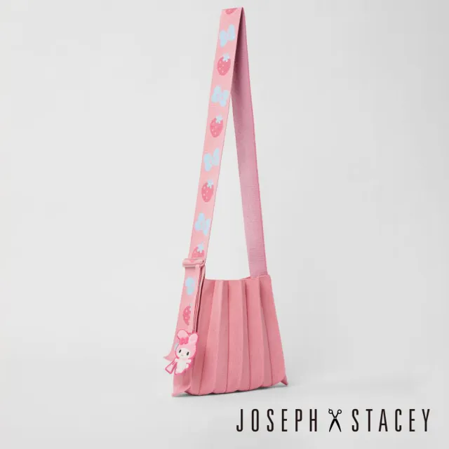 【JOSEPH AND STACEY】官方直營三麗鷗聯名羽翼斜背百褶包(美樂蒂櫻花粉/JS百褶包/SANRIO/uniarts)