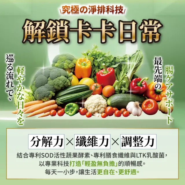 【OSHIMA BIOTECH 大島生醫】淨排酵素膠囊《買3送1》(30粒/包、排便順暢、促進代謝、排便酵素、營養師推薦)