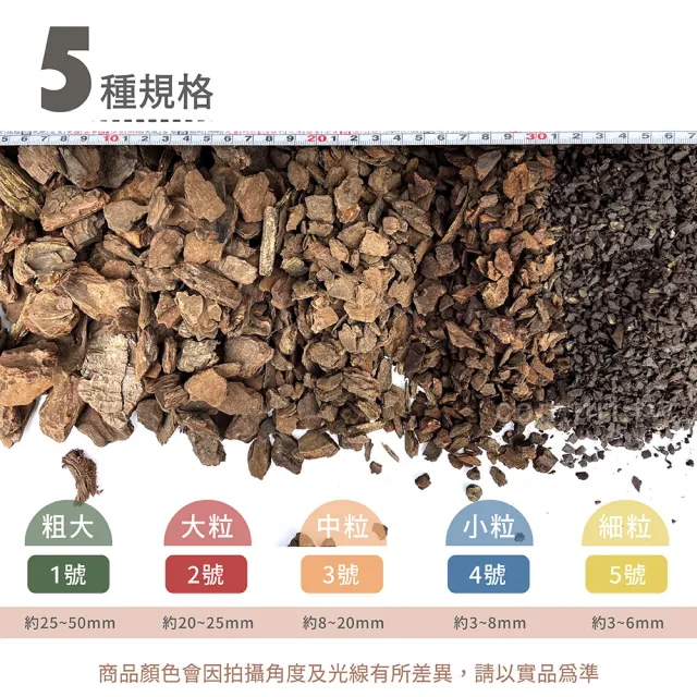 【瘋狂植物社】紐西蘭Kiwi天然松樹皮2公升裝-3號中粒8-20mm(造景鋪設、栽培 / 透水、透氣、適度保水)