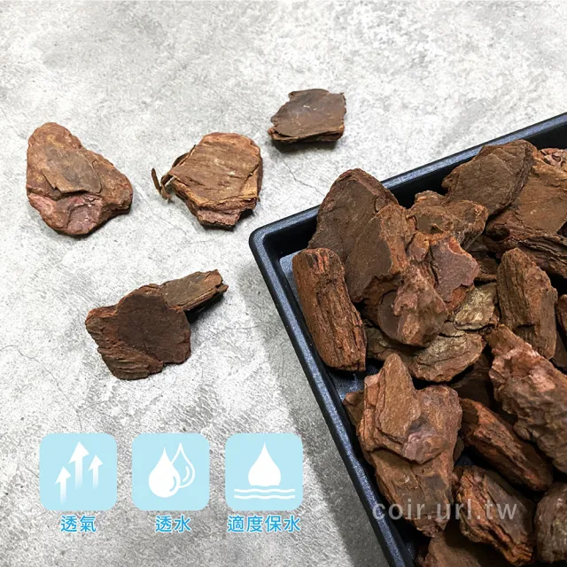 【瘋狂植物社】紐西蘭Kiwi天然松樹皮2公升裝-3號中粒8-20mm(造景鋪設、栽培 / 透水、透氣、適度保水)