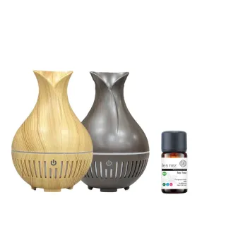 【Les nez 香鼻子】花舞之心精油香氛水氧機 木紋款(贈茶樹精油 兩色可選 擴香 精油 居家)