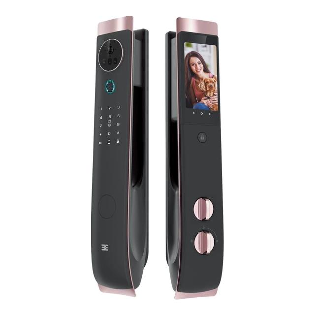 【3E小島快鎖】TX 智能雙鏡頭│雙向通話電子鎖(人臉│掌靜脈│遠端APP│指紋│卡片│密碼│鑰匙│含安裝)