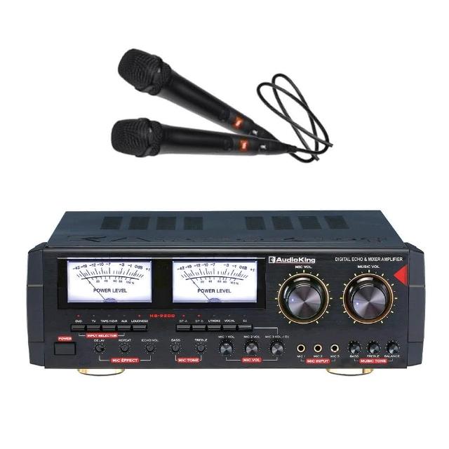 【AudioKing+JBL MIC】藍芽/光纖/同軸KA-9000B專業綜合擴大機+專業有線麥克風組