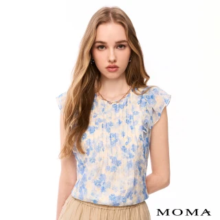【MOMA】水彩花卉浪漫萊賽爾上衣(藍色)