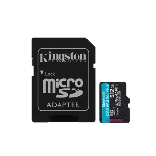 【Kingston 金士頓】Canvas Go!Plus microSD 512GB/200MB/s 記憶卡(SDCG4/512GB)