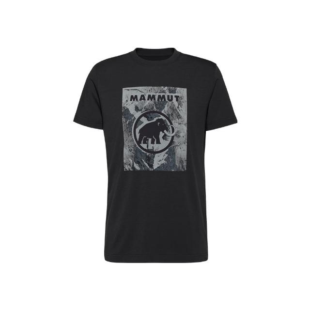 【Mammut 長毛象官方直營】Trovat T-Shirt AF Mammut 吸濕快乾LOGO透氣短袖T恤 男款 黑色 #1017-06450