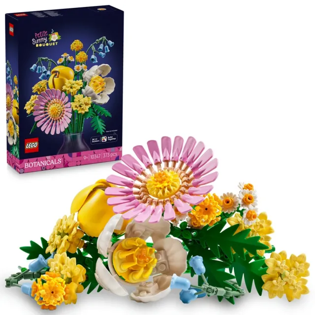【LEGO 樂高】Botanicals 10328玫瑰花束 & 10347 燦爛小花束 2入組(居家擺飾 禮物 花藝 手工藝 情人節禮物)