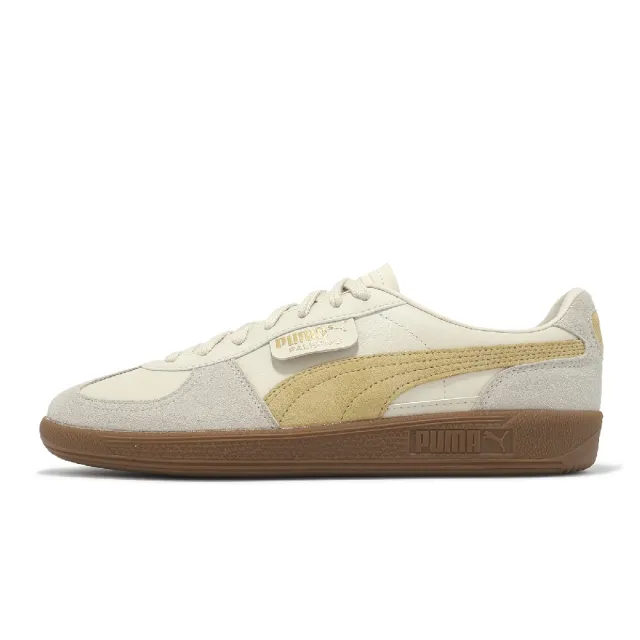 【PUMA】休閒鞋 Palermo Lth 男鞋 女鞋 米 黃 麂皮 膠底 復古 德訓鞋(396464-13)