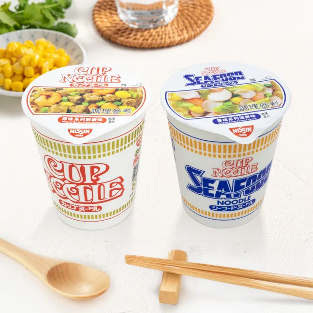 【NISSIN 日清】合味道原味系列杯麵 六入組杯麵 口味任選(海鮮味/鮮蝦味 70g/杯x6杯組)