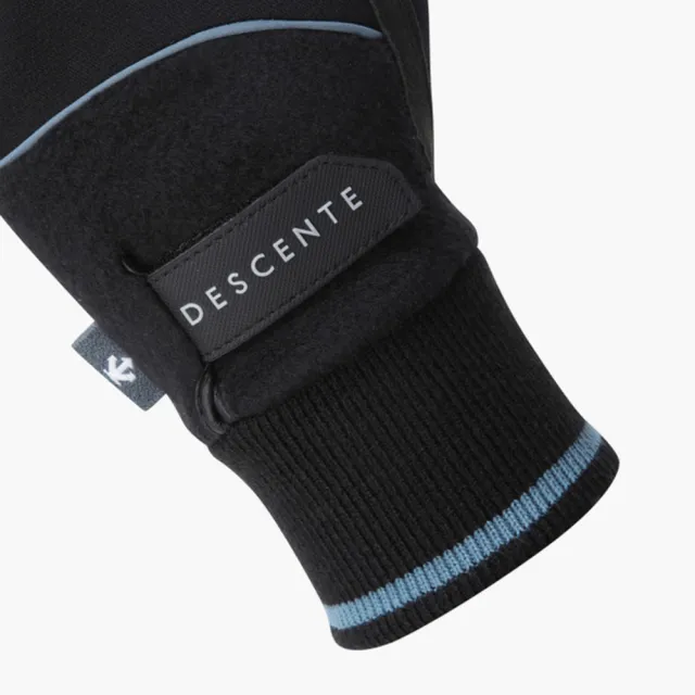 【DESCENTE】GOLF 迪桑特 男士 高爾夫球手套 保暖手套一雙(黑色/黑灰撞色)