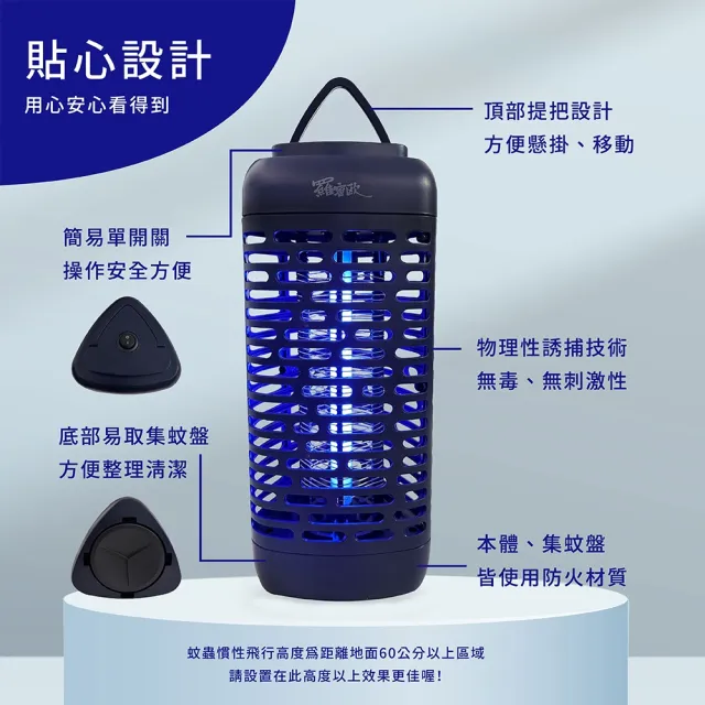 【羅蜜歐】6W強效電擊式捕蚊燈(RL-268)