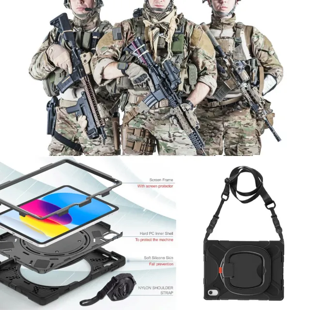 【Powerway】Powerway For 2025 iPad -A16/10代專用圓環型藍牙鍵盤-包護殼(送同色無線滑鼠)