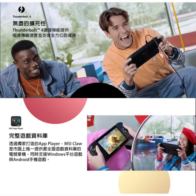 【MSI 微星】Claw 電競掌機(Intel Core Ultra 5 135H/16G/512G SSD/W11/A1M-027TW)