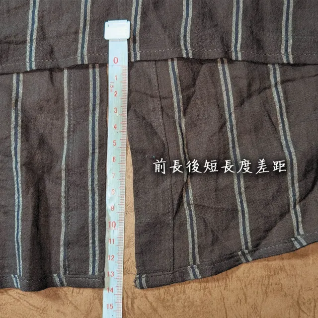【PANGCHI 龐吉】前長後短式條紋襯衫(2423215/15/65)