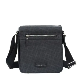 【Roberta Colum】交換禮物 諾貝達百貨專櫃 男仕側背包 直立翻蓋(8905黑色)